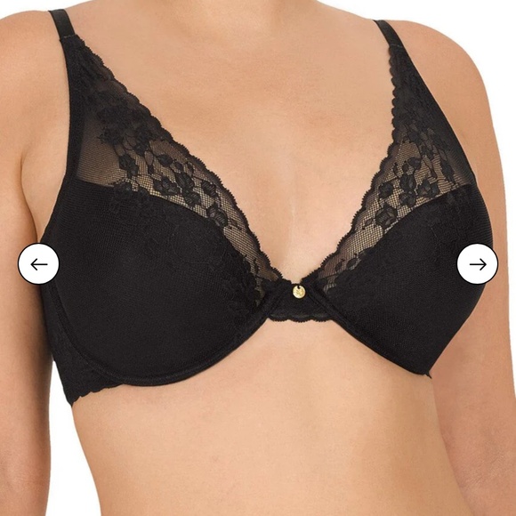 Natori Cherry Blossom Convertible Bra in Black Size 36C - Never Used - Picture 1 of 4